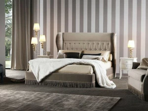 Chaarme Letti Двуспальная кровать со съемным покрытием с мягким изголовьем Altea