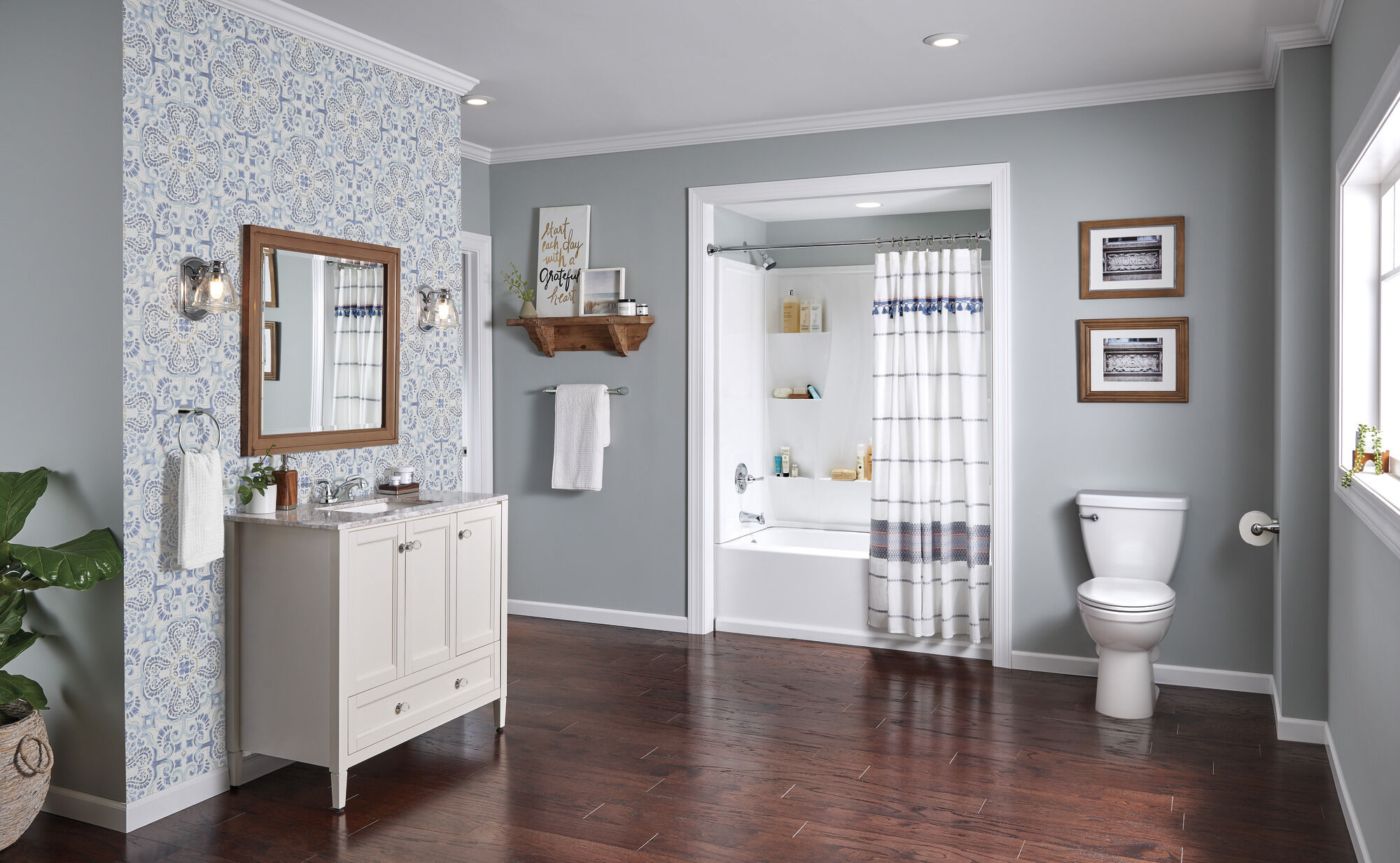 Настенный комплект для ванны 60 "x 32" Delta Faucet 40044 - Вид №17