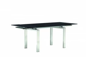 Обеденный стол раздвижной черный 140-200 см Finestra ESF FASHION 044029 Черный