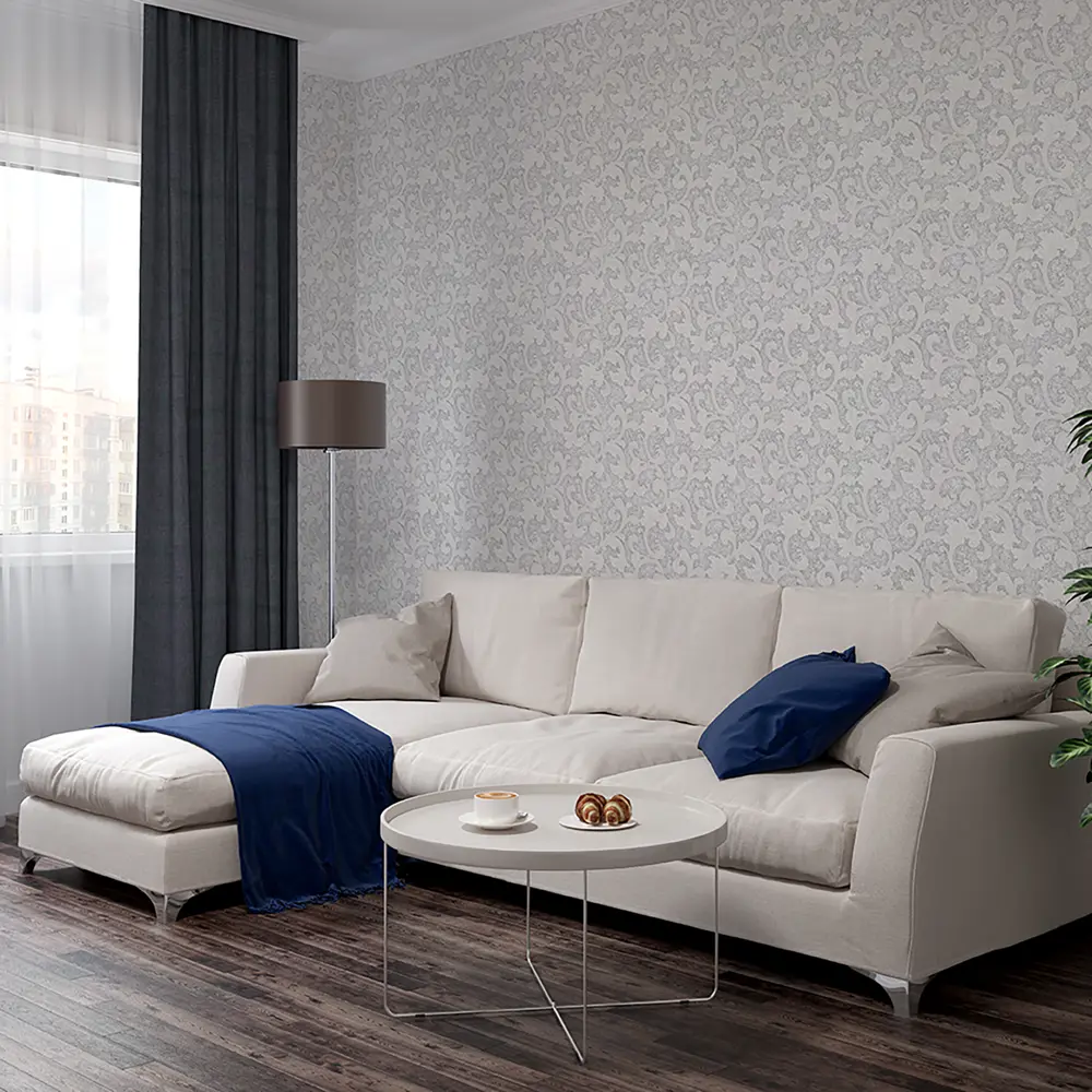 Обои флизелиновые Home Color Loredo серые 1.06 м 378-14 STLM-2097162 - Вид №3
