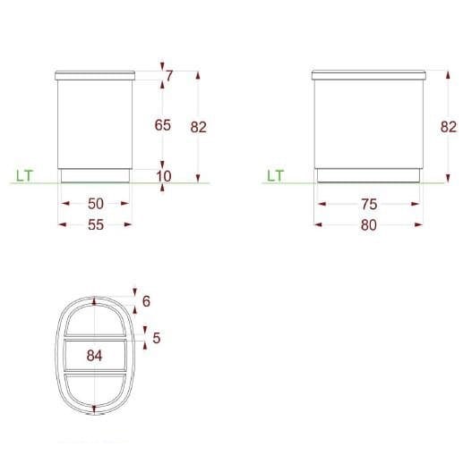 Оцинкованная стальная мусорная корзина для мусора Viscio Urban Design Эол ARCH-00051471 - Вид №2