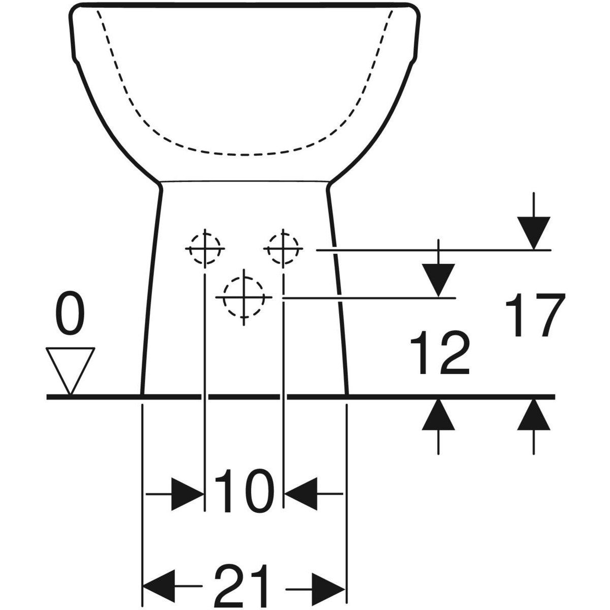 Биде провода стены окна с переливом на полу Geberit Selnova ARCH-00095468 - Вид №3