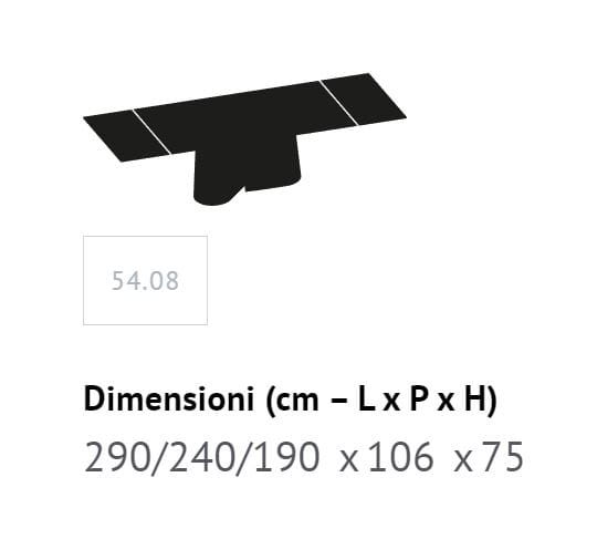 Прямоугольный выдвижной стальной обеденный стол с столешницей SuperMarmo Bontempi Casa KIMONO ARCH-00124652 - Вид №3