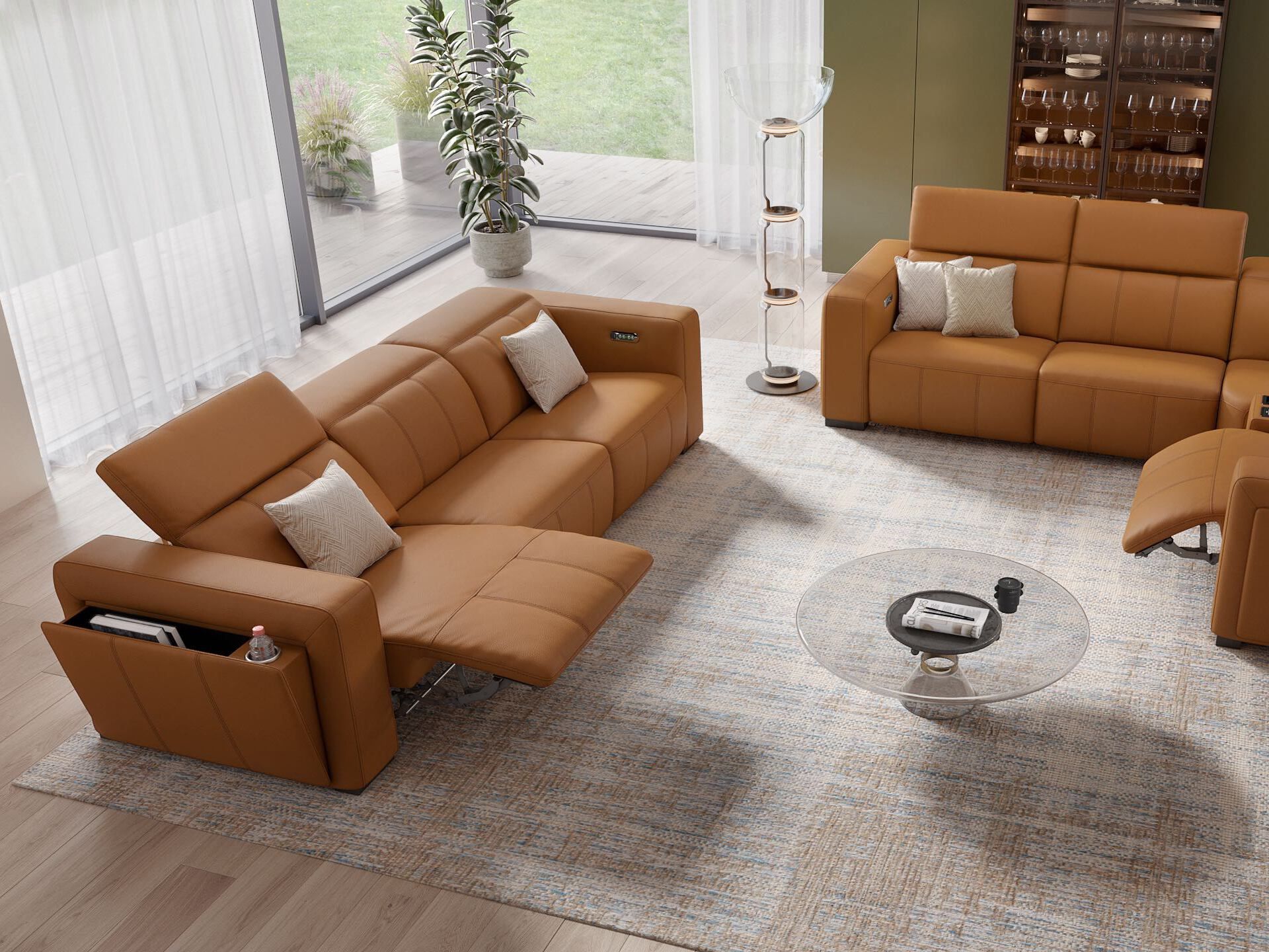 3-местный кожаный диван Sofanella Анкона ARCH-00118302 - Вид №1