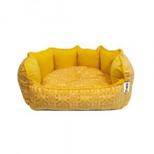 ПР0057017 Лежак для животных Home Vintage 53х46см желтый Foxie
