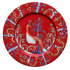 Тарелка "Taika" с рыжей лисой LE-VILLAGE СОВРЕМЕННЫЙ 221948 Красный