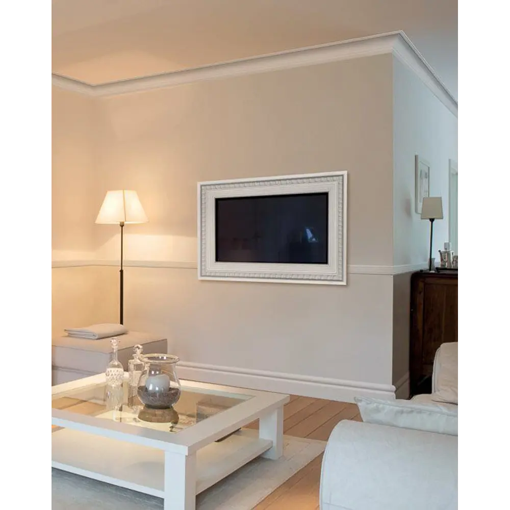 Плинтус потолочный полистирол ударопрочный NMC WT9 белый 42х49х2000 мм STLM-2162381 - Вид №3