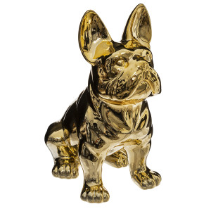 86483539 Статуэтка декоративная Собака керамика золото 22.5x18x12 см STLM-0069201 ATMOSPHERA