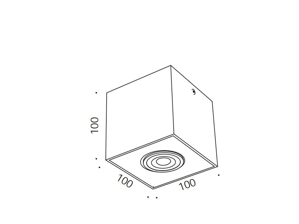 Железный потолочный светильник Renzo Serafini куб ARCH-00106013 - Вид №7