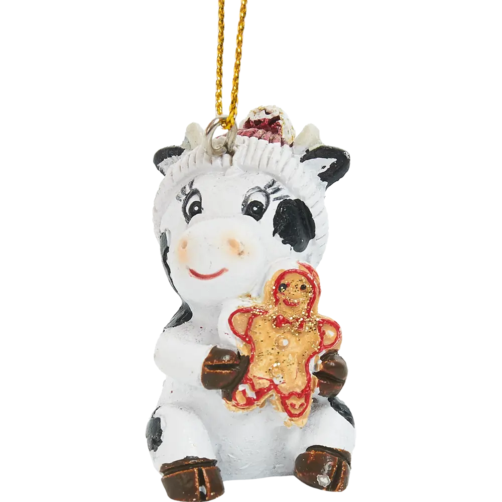 Елочная игрушка Erich Krause Decor Новогодняя коровка 4.5 см 85868456 STLM-2058817 Erichkrause decor 
