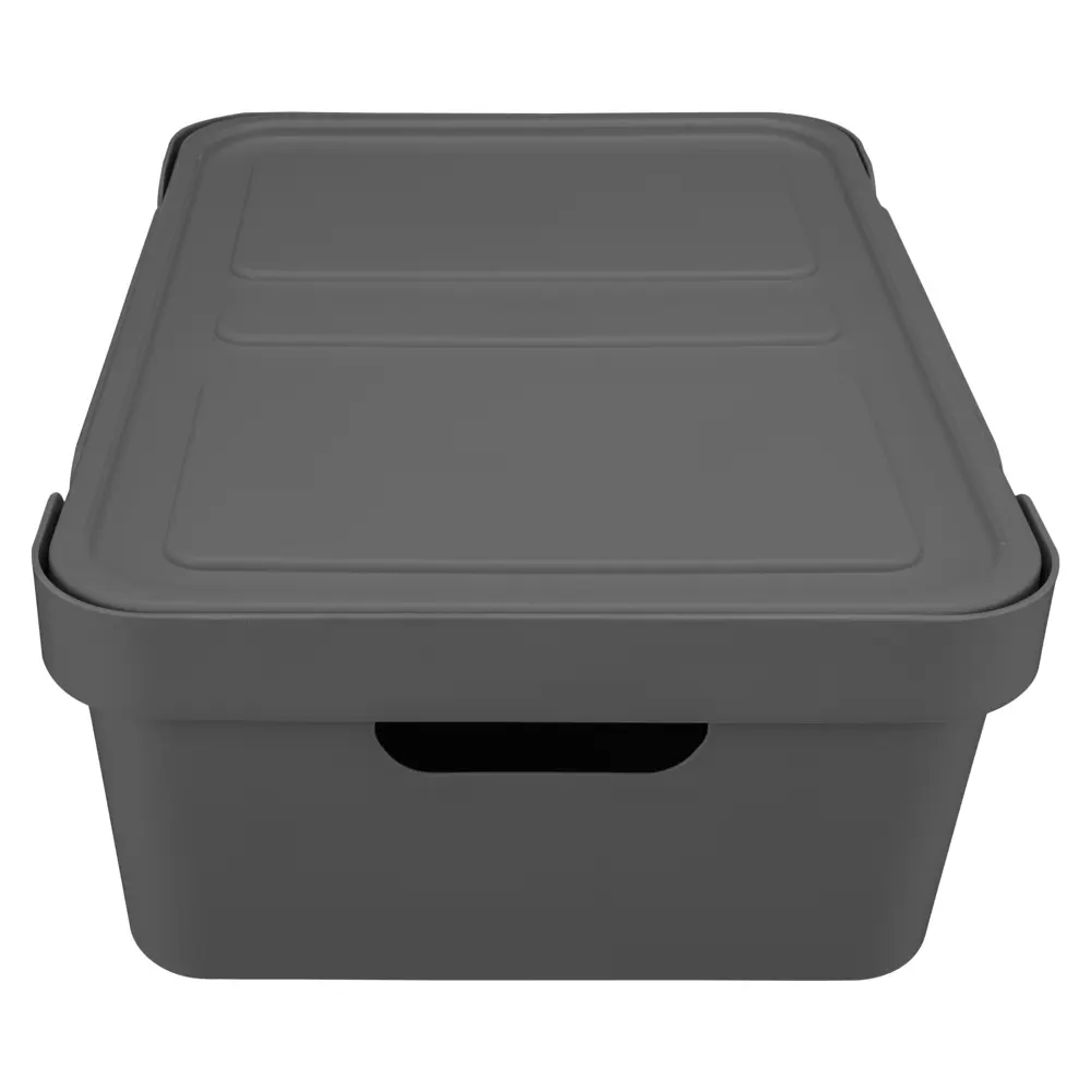 БЫТПЛАСТ Ящик Luxe с крышкой-полкой 12 л, серый 82905604 STLM-0037754 - Вид №3