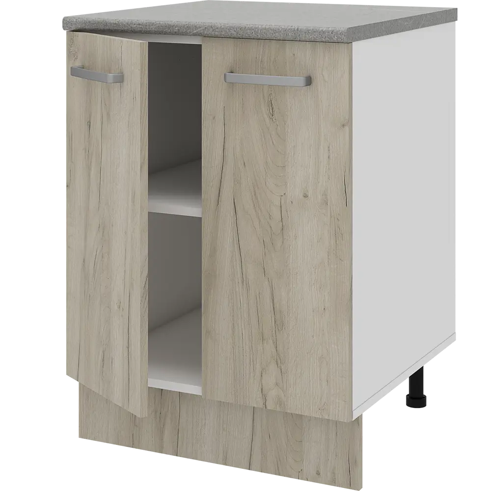 Напольный кухонный шкаф Дейма темный 60 см с элегантной фрезеровкой 86720865 Santreyd STLM-1584641 - Вид №3