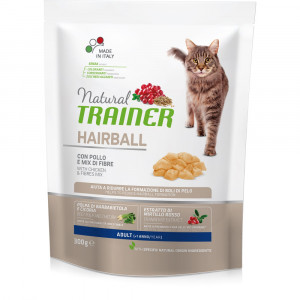 ПР0059541*8 Корм для кошек TRAINER Natural Hairball для выведения шерсти, курица сух. 300г (упаковка - 8 шт) NATURAL TRAINER