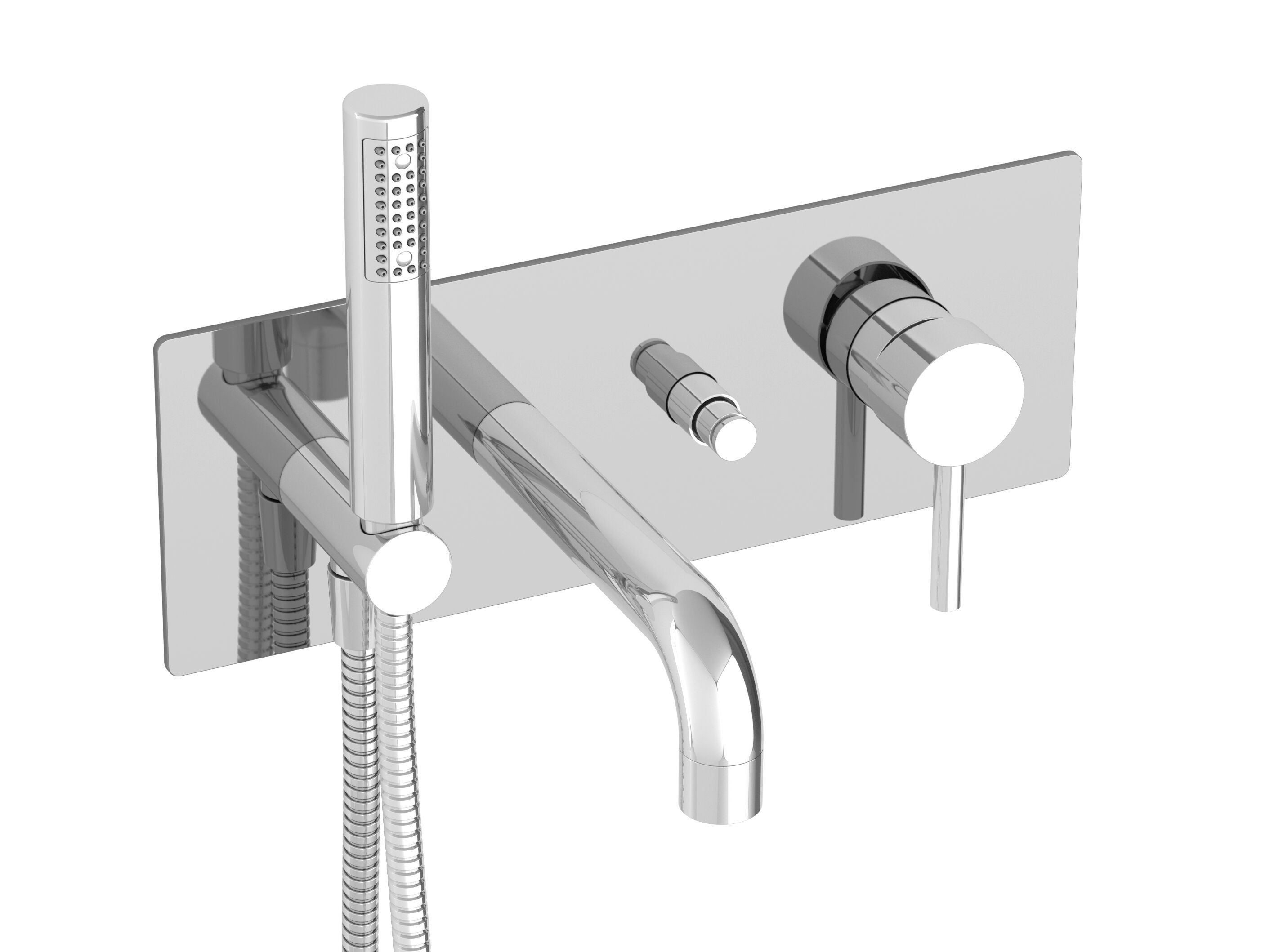 Настенный однорычажный смеситель для ванны с переключателем BARIL Zip B66 ARCH-00048642