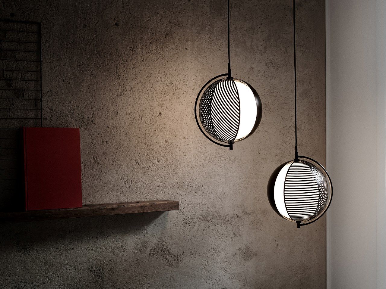 Подвесной светильник из стали и стекла OBLURE мир ARCH-00094683 - Вид №4