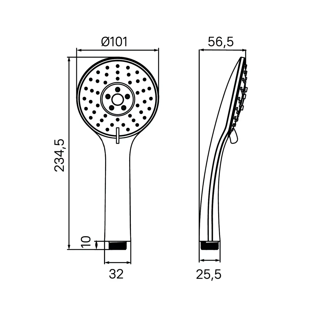 89415660 Лейка для душа Iddis Token 3 режима цвет хром STLM-1568790 - Вид №5