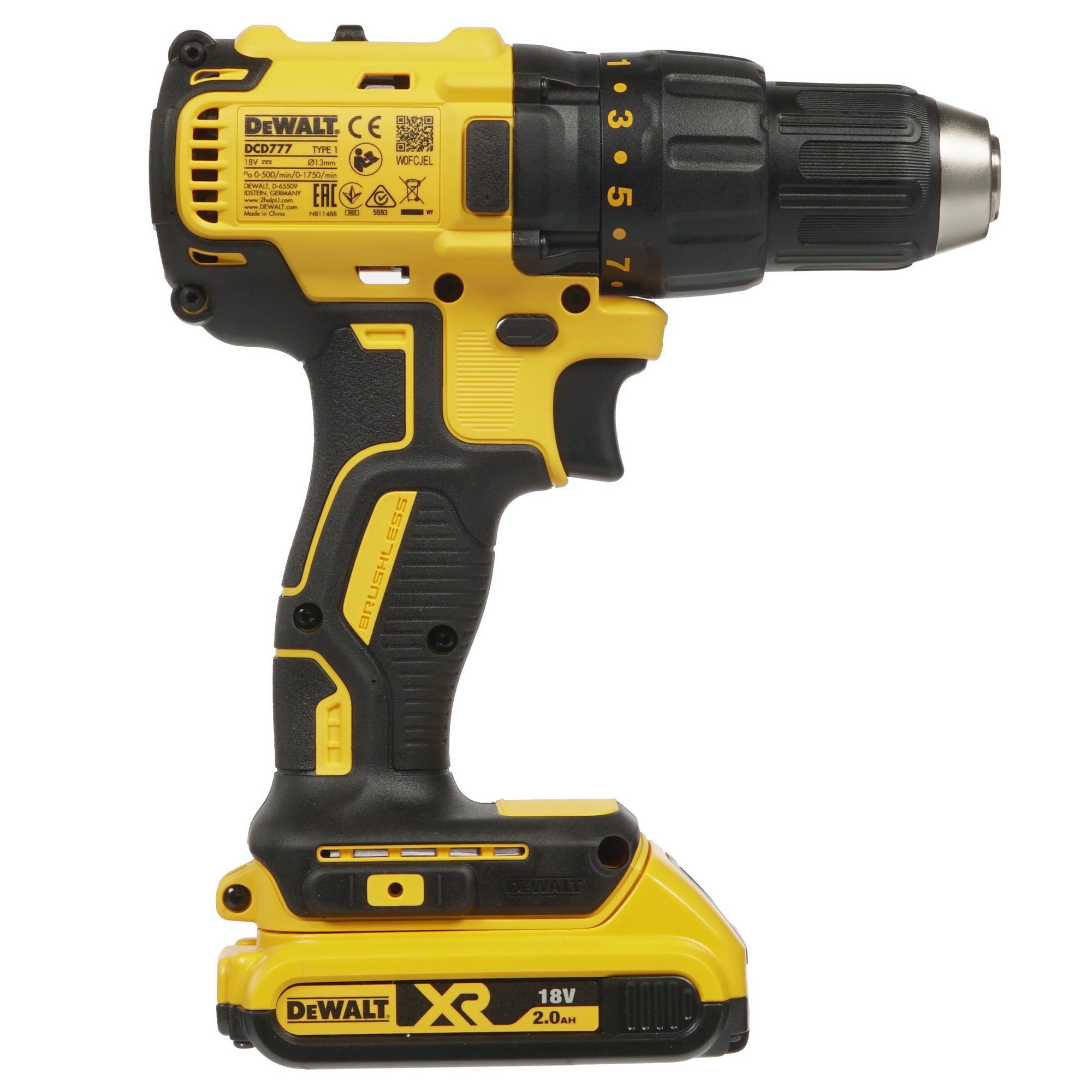 Дрель-шуруповерт DeWalt DCD777D2T XR FLEXVOLТ 18/54V 8158030 STDN-0015789 - Вид №1