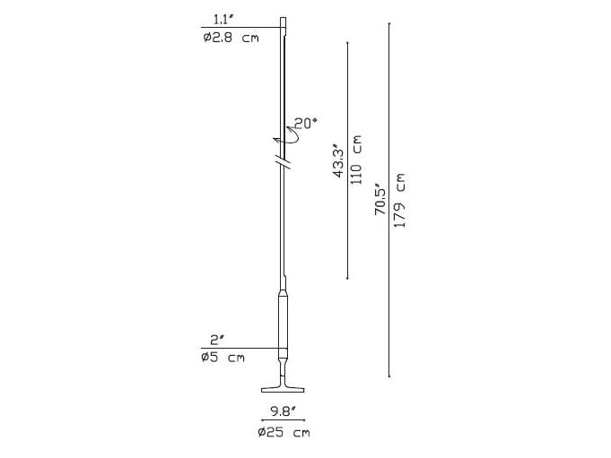 Алюминиевая люминесцентная напольная лампа Vertigo Bird ARCH-00114865 - Вид №7