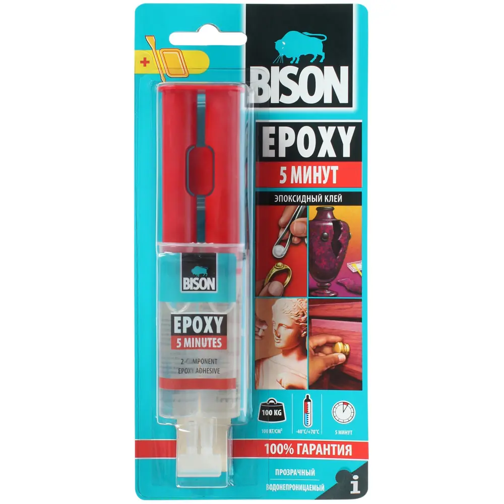 Клей эпоксидный Bison Epoxy 5 Min, 24 мл STLM-2117446