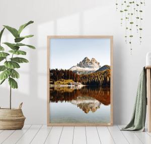 90814220 Постер 28 картин "Пейзаж. Озеро в горах" 40x50 см в подарочном тубусе STLM-0394652 Santreyd