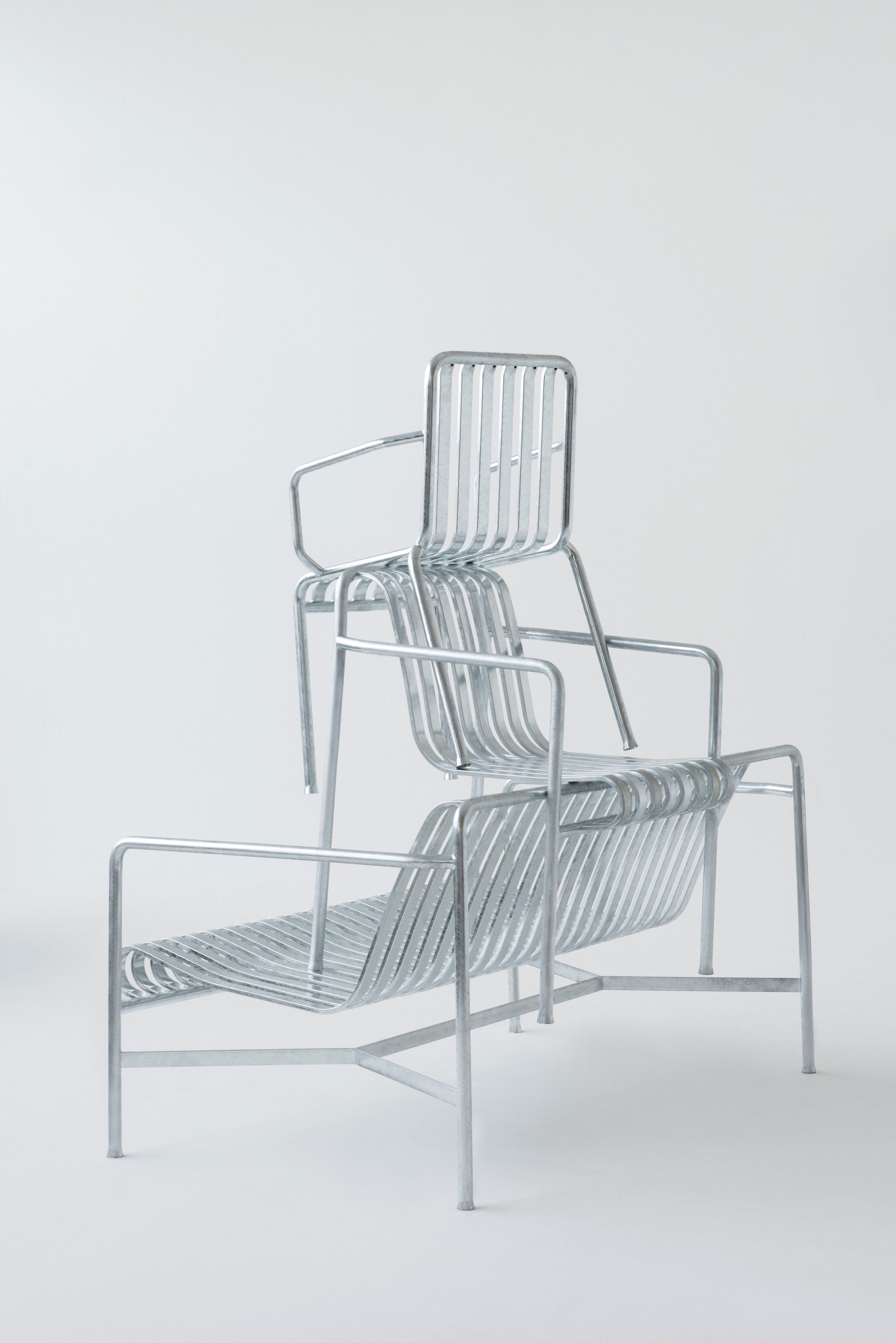 Стальная садовая скамейка с подлокотниками Hay Палисад ARCH-00009540 - Вид №2