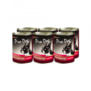 ПР0025892*6 Корм для собак Говядина 400г (упаковка - 6 шт) PRO DOG