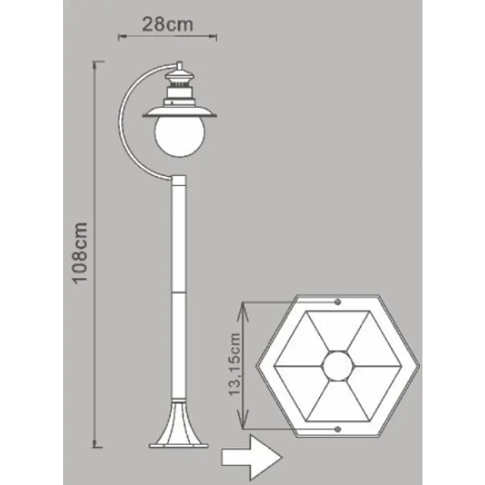 Столб уличный Marina 108 см INSPIRE STLM-2013168 - Вид №4