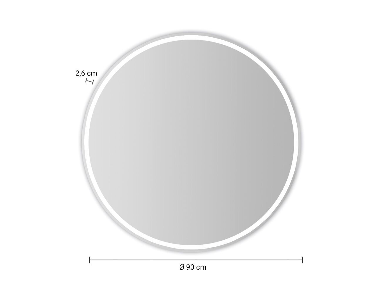 Круглое зеркало со встроенным освещением для ванной комнаты GEDY SALVADOR ARCH-00076156 - Вид №3