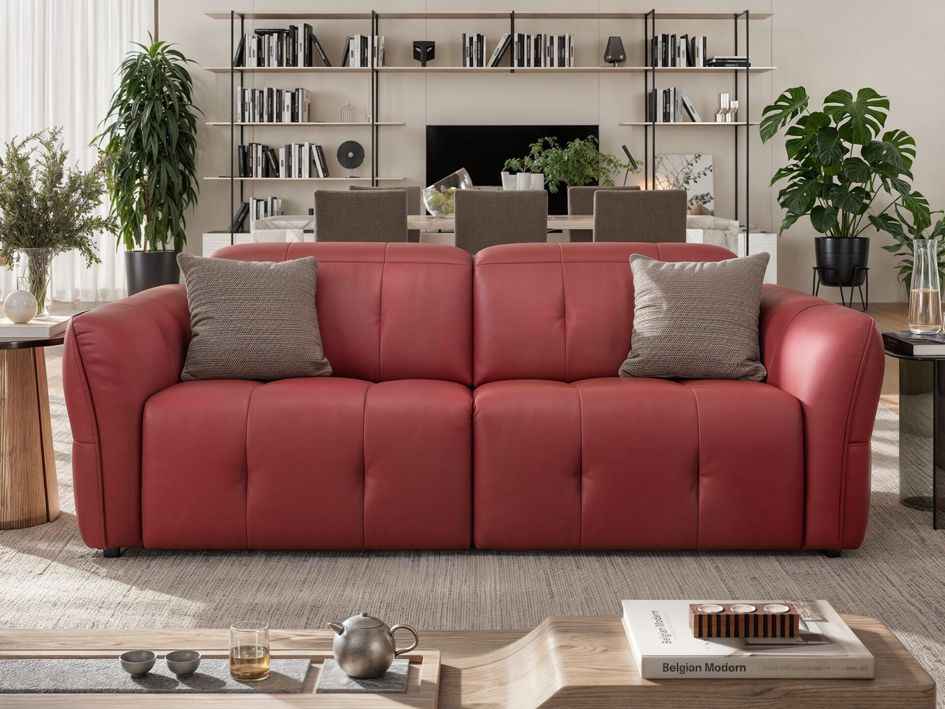 3-местный кожаный диван Sofanella Maranello ARCH-00090996 - Вид №2