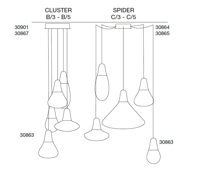 Подвесной светильник из полиэтилена Martinelli Luce CIULIFRULI ARCH-00087790 - Вид №16