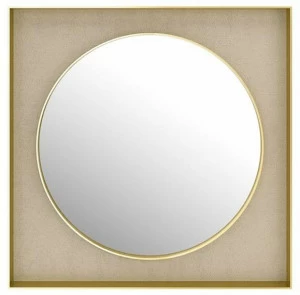 FRATO Квадратное зеркало в коже с настенной рамой  Fac050015aan