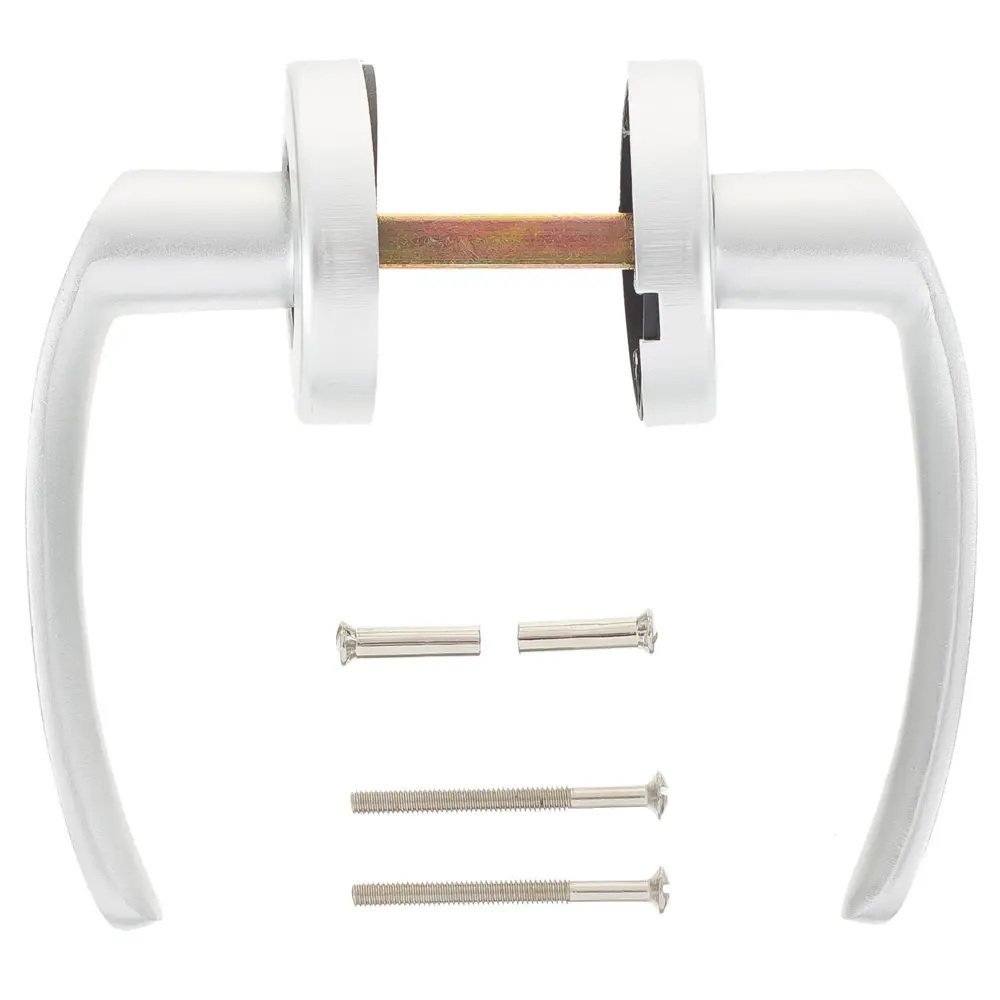 Ручки дверные на розетке E 016-S алюминий анодированное покрытие цвет хром EDSON STLM-2031961 - Вид №3