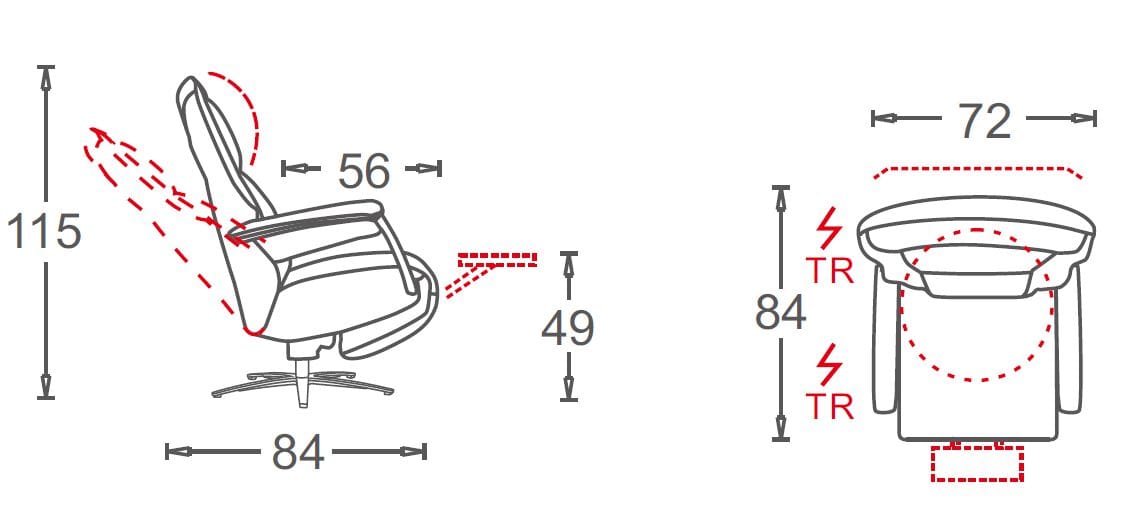 Кожаное вращающееся кресло с электрическим движением CAMPO DE' FIORI CL031 ARCH-00024754 - Вид №27