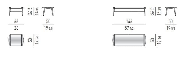 Скамья из ясеня и кожи Minotti Fynn ARCH-00099138 - Вид №2