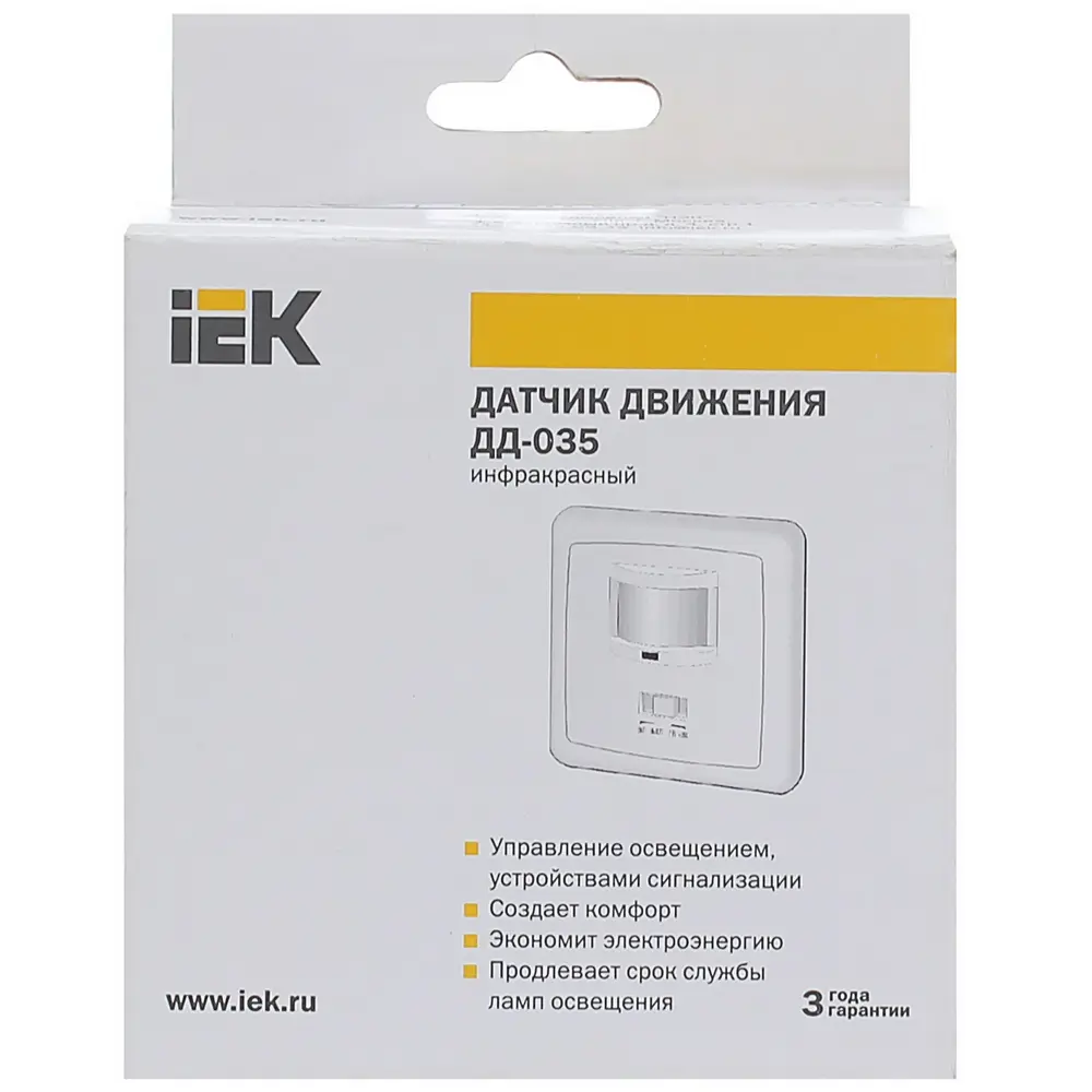 Датчик движения IEK 035, 500 Вт, цвет белый, IP20 STLM-2024399 - Вид №2