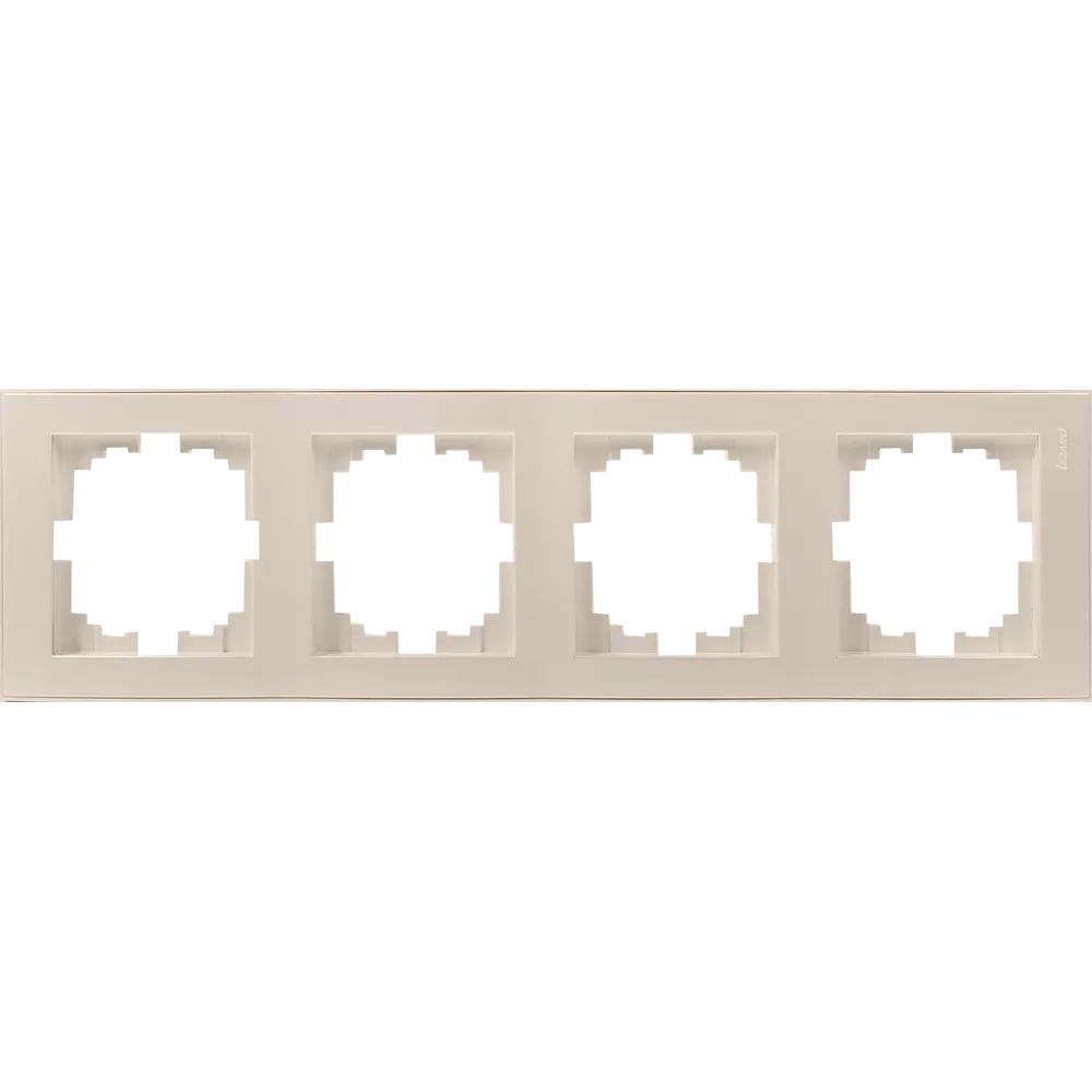 Рамка для розеток и выключателей Lezard вертикальная 4 поста цвет жемчужно-белый Rain STLM-2190235
