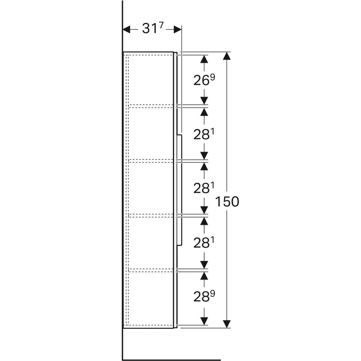 Ванная комната колонка с зеркалом Geberit ICON ARCH-00068189 - Вид №4