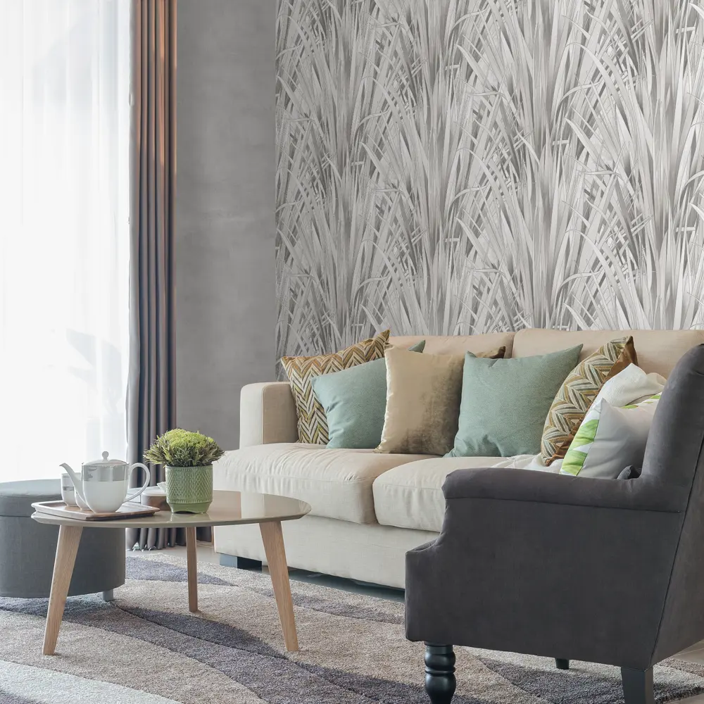 Обои флизелиновые Victoria Stenova Pampas серые 1.06 м VS283487 STLM-2021780 - Вид №3