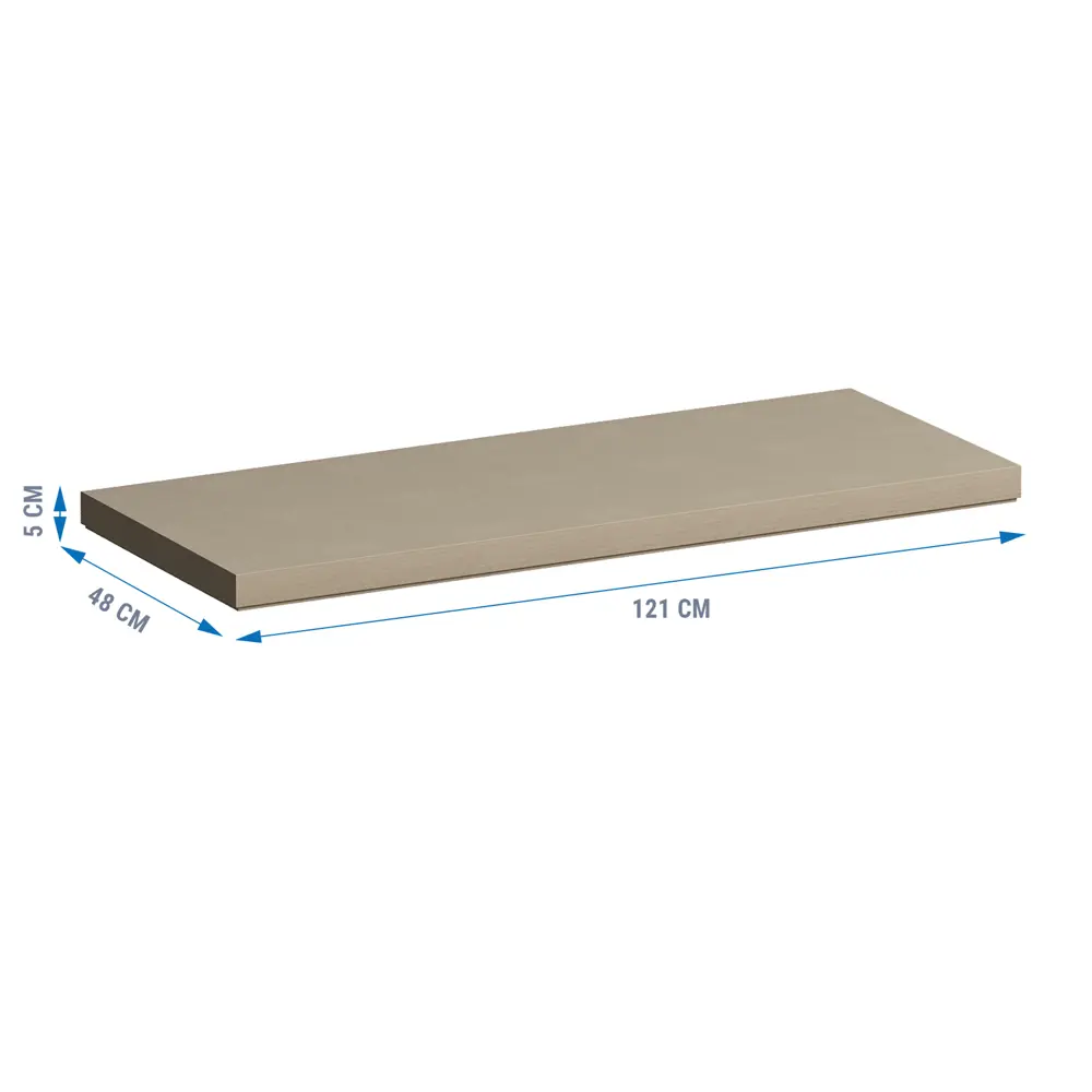 Столешница в ванную Scandi SC-120S 47x120x4 см литьевой мрамор цвет графит 83603369 STLM-2171641 Santreyd - Вид №4
