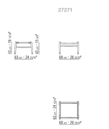Прямоугольный низкий журнальный столик Flexform Tessa ARCH-00147572 - Вид №1
