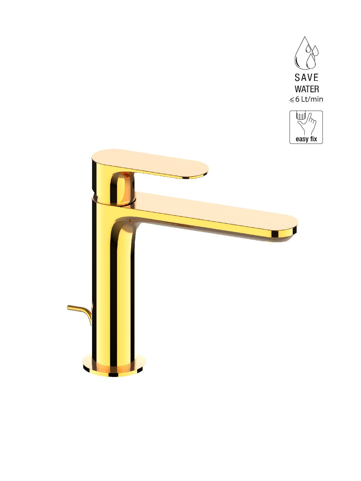 Однорычажный смеситель для раковины без слива Rubinetterie Frattini Lea ARCH-00023808 - Вид №12