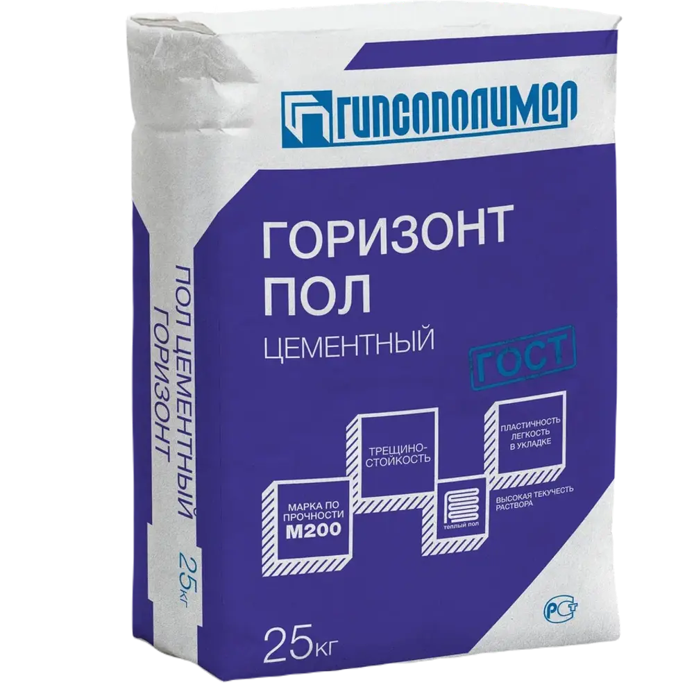 Ровнитель для пола Гипсополимер Горизонт 25 кг STLM-2195566