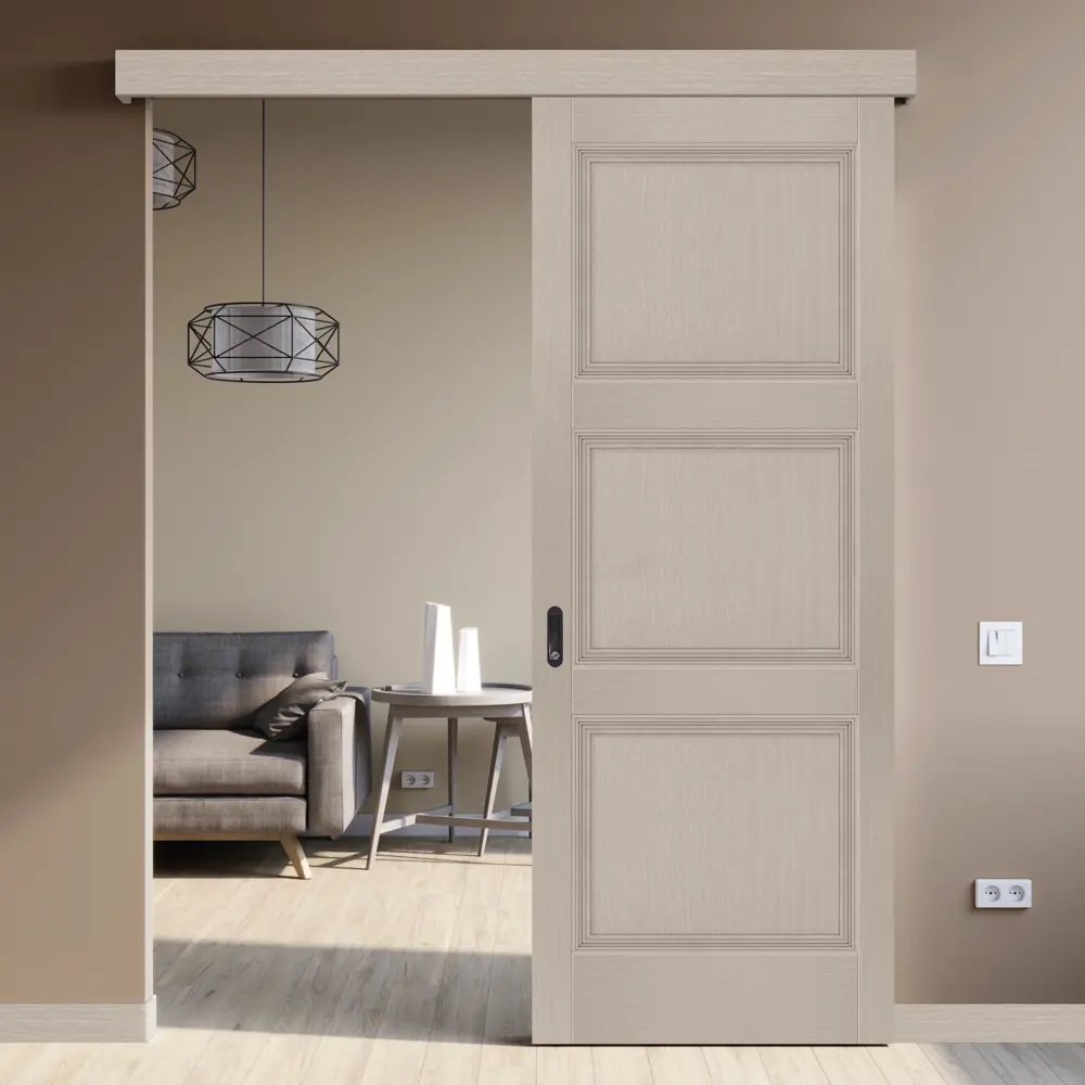 Комплект двери Трилло глухая 60x200 см Hardflex цвет ясень элегант с добором 200 мм МАРИО РИОЛИ STLM-2033083 - Вид №2