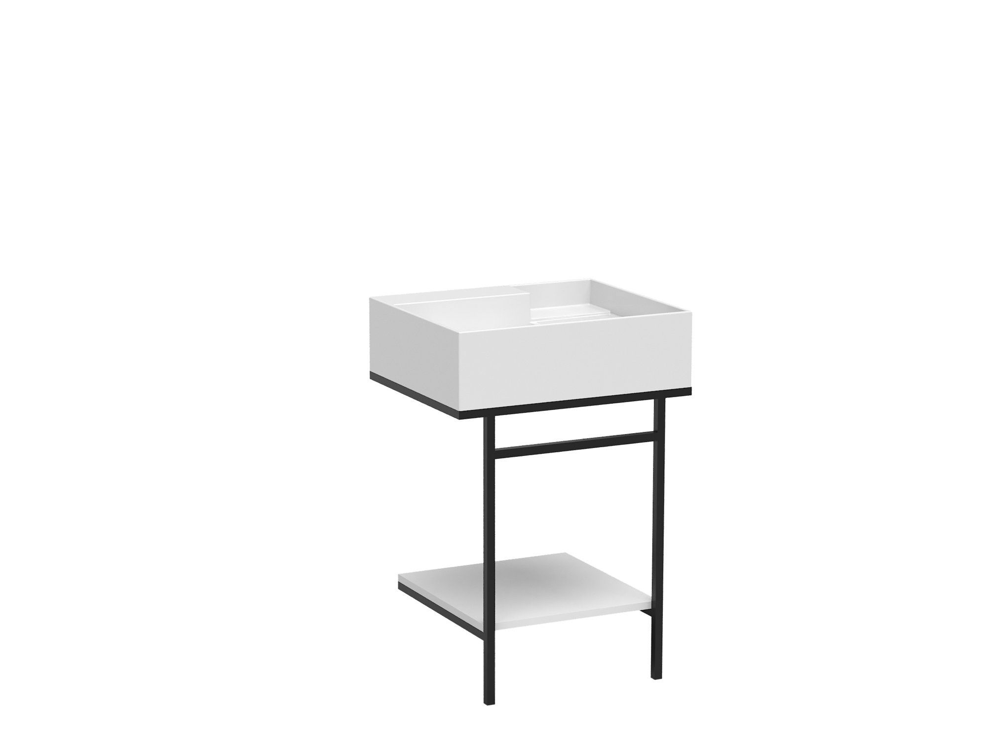 Консольная раковина со стальной рамой и дубовой столешницей COLAVENE Nobu ARCH-00070889 - Вид №2