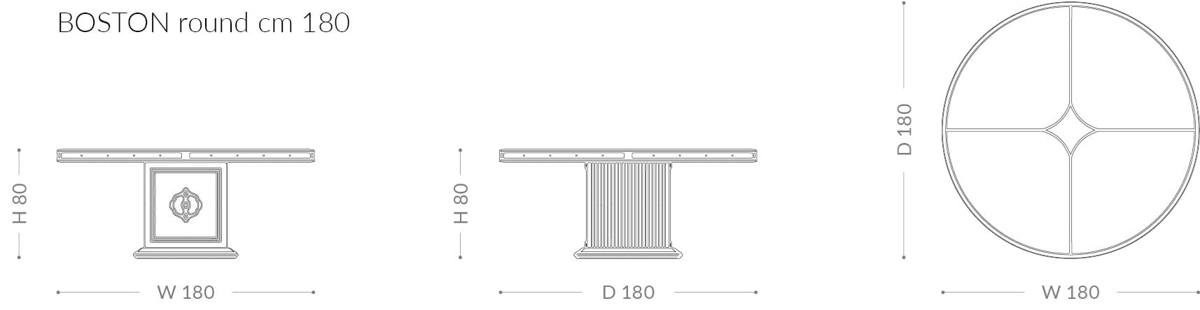 Круглый стол для гостиной из грецкого ореха BRUNO ZAMPA ARCH-00008995 - Вид №3