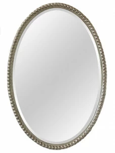 Зеркало настенное овальное 87х69 см античное серебро Globo Silver ART-ZERKALO ДИЗАЙНЕРСКИЕ 00-3884112 Зеркальный;серебро