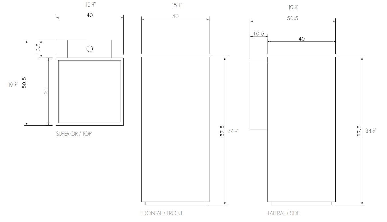 Отдельно стоящий квадратный умывальник из смолы Vallvé WALL ARCH-00109669 - Вид №6