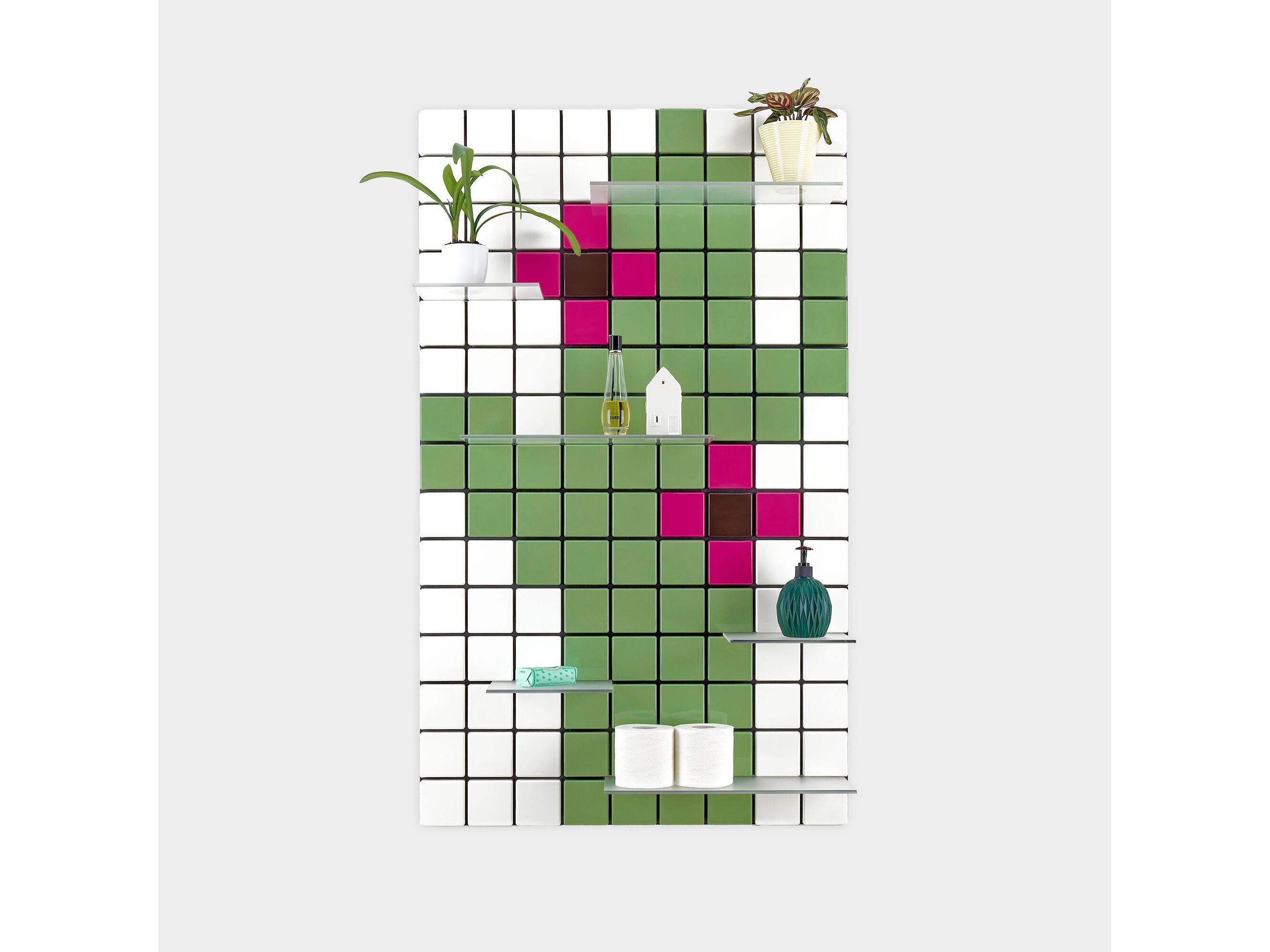 Подвесной модульный книжный шкаф из АБС-пластика Pellington Design CONFETTI CK CACTUS ARCH-00034891 - Вид №1