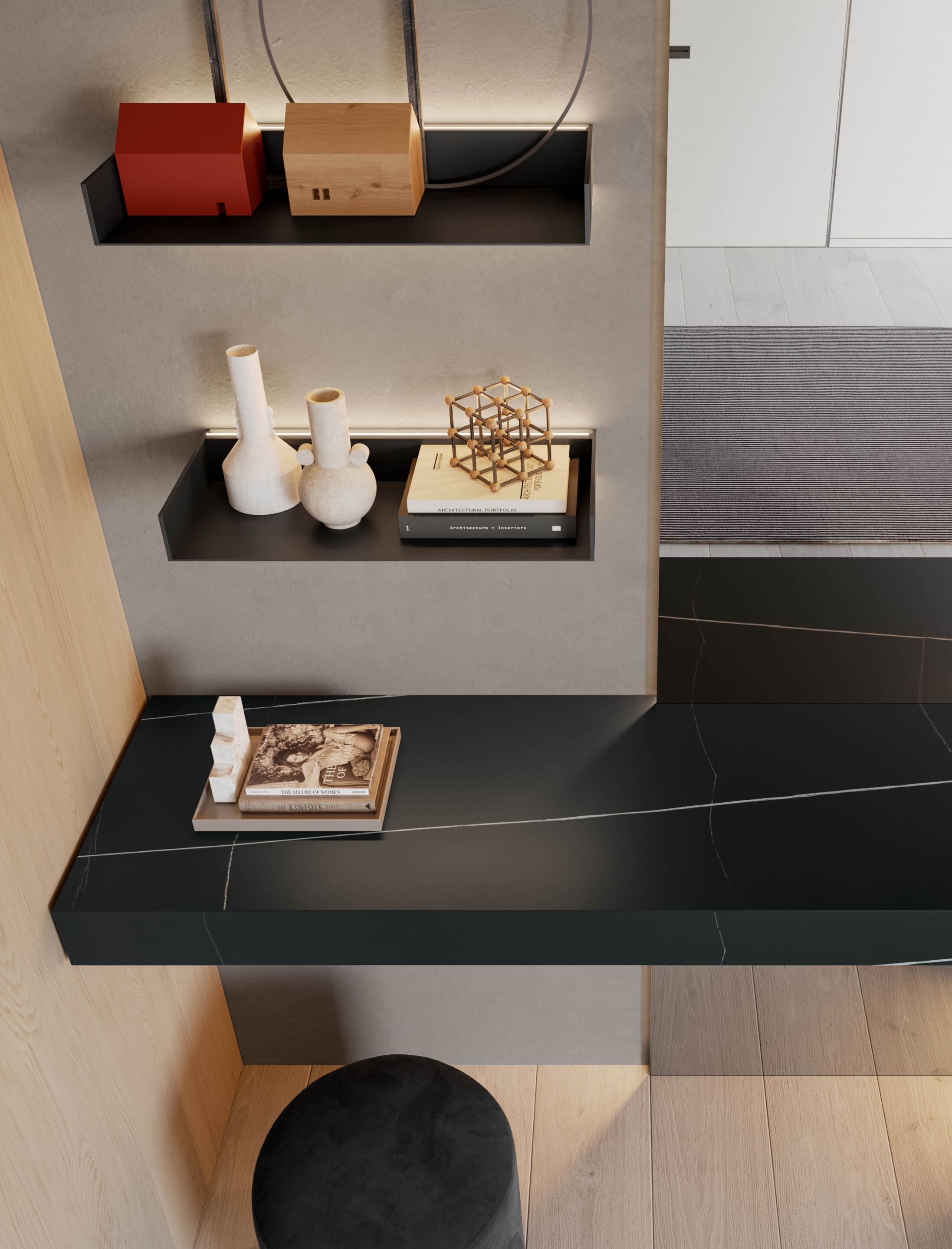 Прихожая мебель с зеркалом Birex GOLA UP COMP.6 ARCH-00103646 - Вид №3