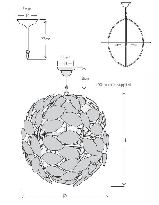 Металлический подвесной светильник Abrissi Willow ARCH-00069060 - Вид №3